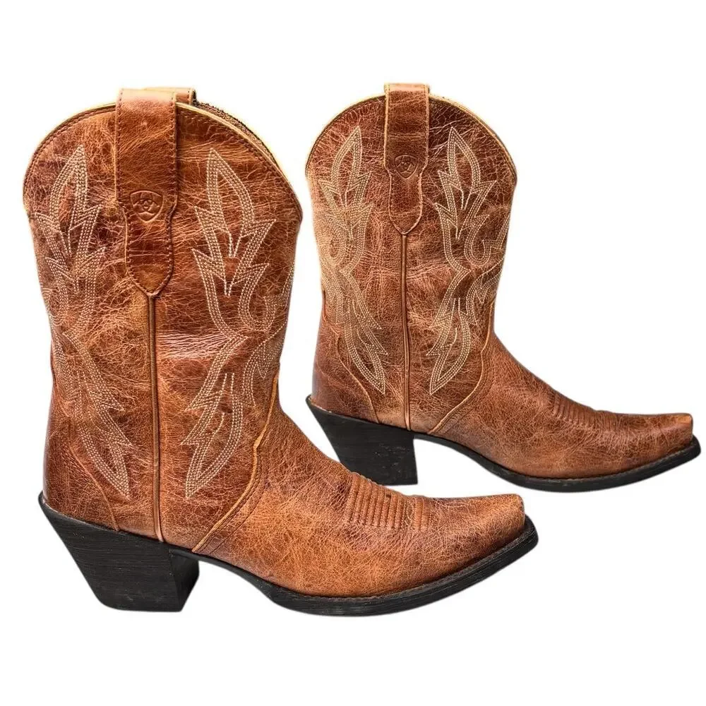 Ariat Round Up Bella Western Bootie Women’s Size 7.5B - Picture 2 of 10